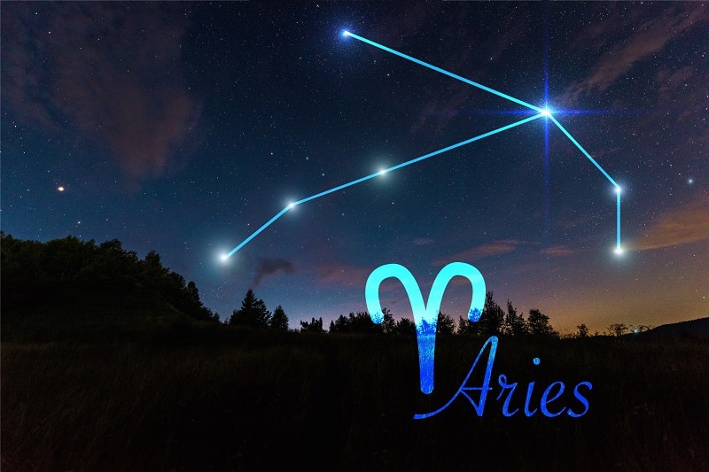 Night Sky with Aries constellation